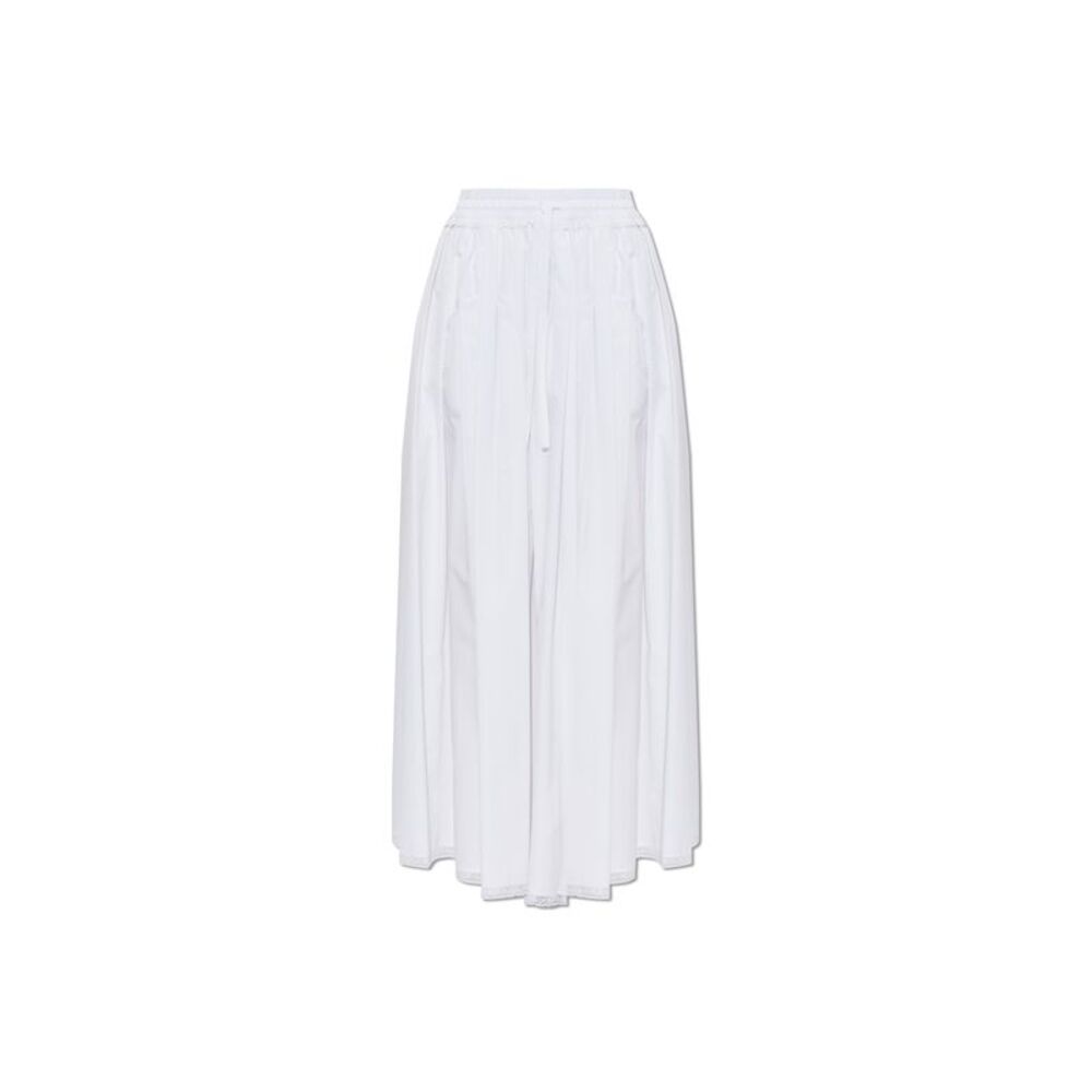 Cotton skirt with lace inserts